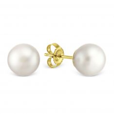 TARA Pearls Akoya Cultured Pearl Stud Earrings, 4.5x5mm in Yellow Gold TARA Pearls Akoya Cultured Pearl Stud Earrings, 4.5x5mm in Yellow Gold