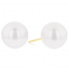 TARA Pearls Akoya Cultured Pearl Stud Earrings, 8.5x9mm in Yellow Gold TARA Pearls Akoya Cultured Pearl Stud Earrings, 8.5x9mm in Yellow Gold