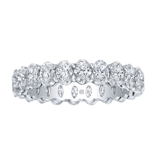 EternityBand Rahaminov Oval Diamond Eternity Wedding Band in White Gold