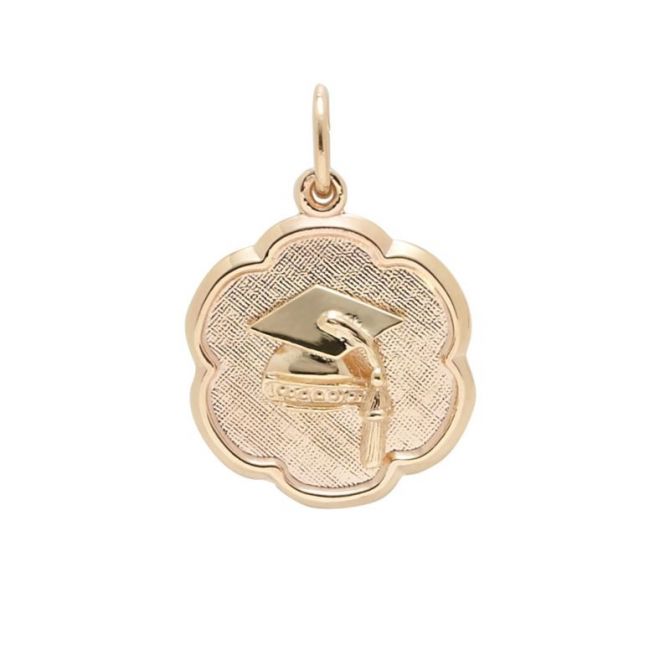 Rembrandt yellow gold graduation cap charm graduation gift