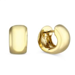 huggie-hoop-earrings-4HOOP1419A gold huggie earrings