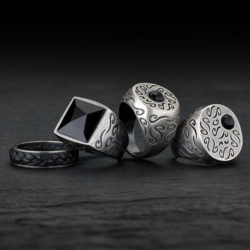 mens-black-jewelry mens black rings