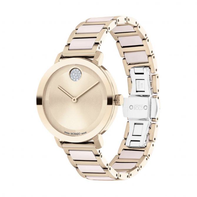 MovadoRGWatch Movado BOLD Evolution 2.0 34mm Women's Watch, Pale Rose Gold Dial
