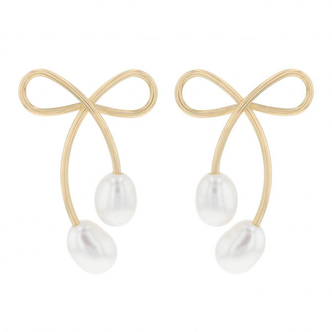 PearlBows pearl bow earrings summer trend