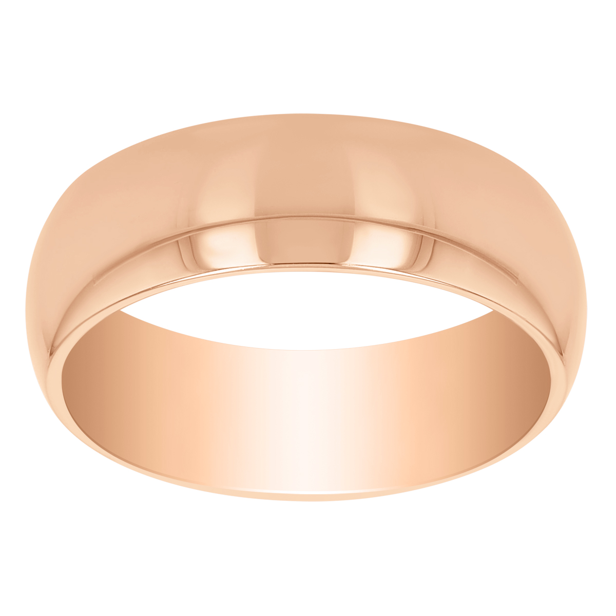 RGWideBand Rose Gold Comfort Fit 6 mm Wedding Band