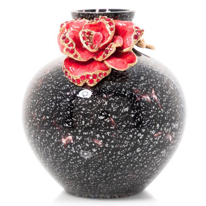 StrongwaterRoseVase Jay Strongwater Ayla Small Night Bloom Rose Vase