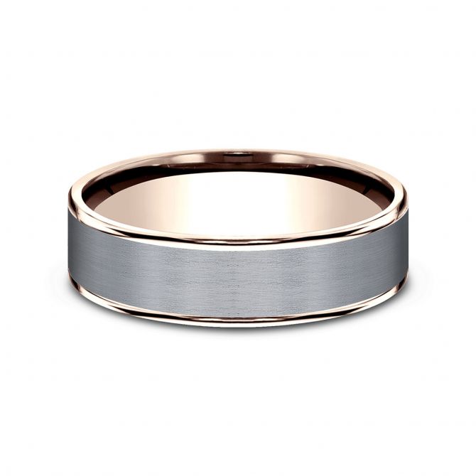 TantalumRGBand Tantalum and rose gold wedding band
